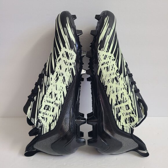 NEW Adidas Adizero 12.0 Glow In The Dark Football Cleats IE5447 Size 12 Black - Picture 4 of 8